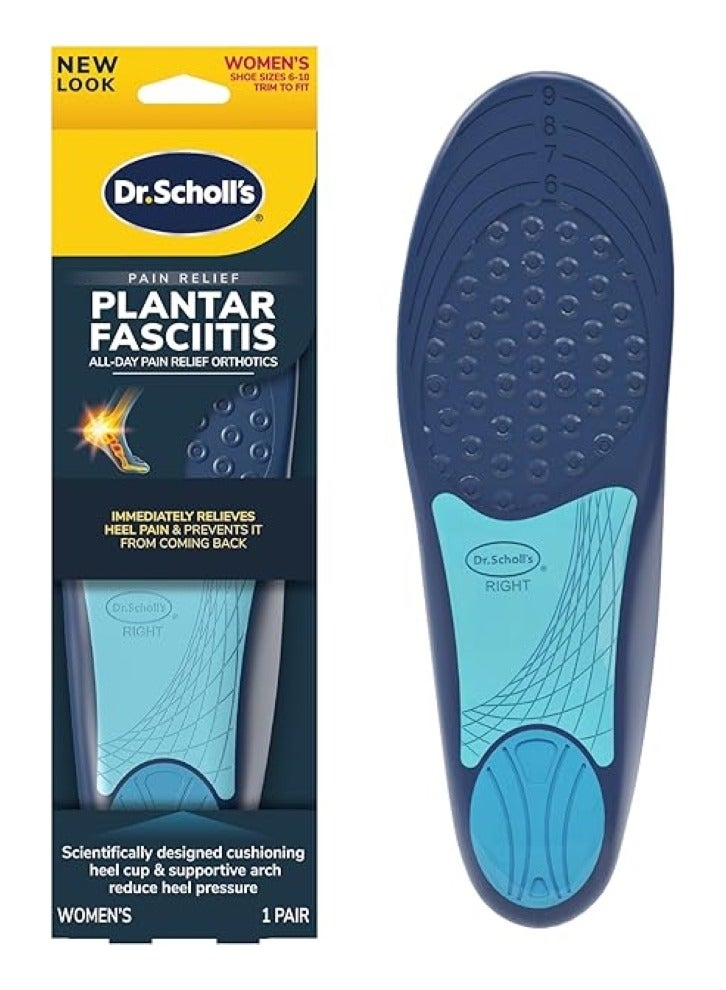 Plantar Fasciitis Pain Relief Orthotics Inserts Women's