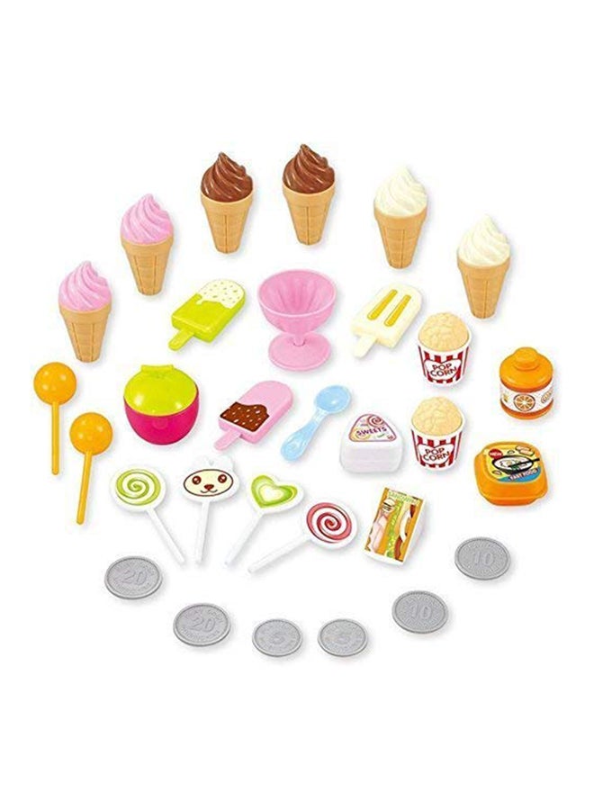 Candy Cart Ice Cream Shop Supermarket Trolley Kids Toy With Light And Music