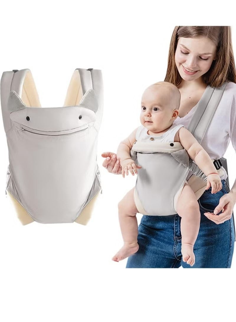 Baby Carrier with Pocket, 4-in-1 Easy to Wear Ergonomic Adjustable Breathable Carrier Slings, Perfect for Newborn to Infants up to 15KG Toddlers Newborn to Toddler