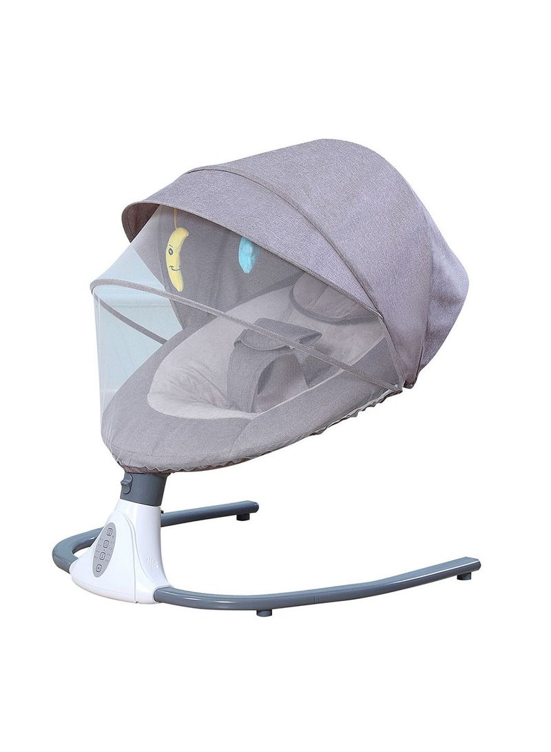 COOLBABY Electric Baby Rocking Chair Adjustable Angle Foldable Washable Mother and Baby Coax Sleep Cradle Bed with Remote Control Bluetooth Music