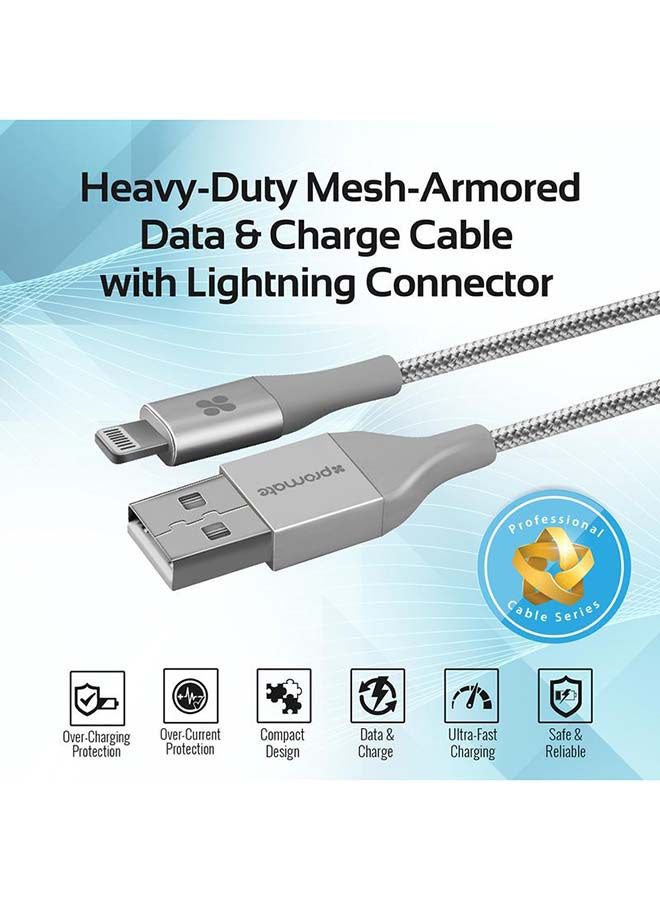 LinkMate-LTF Data Sync Charging Cable Silver