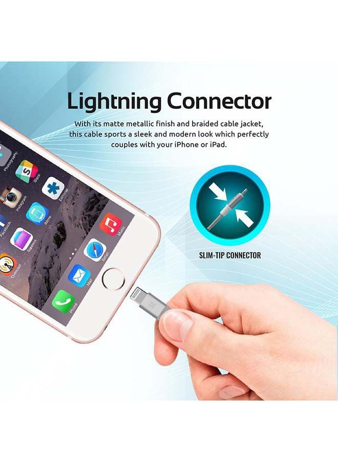 LinkMate-LTF Data Sync Charging Cable Silver