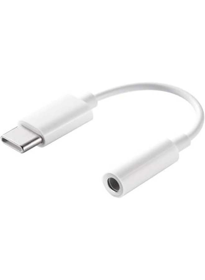 2 in 1 Pack of USB-C to 3.5mm Headphone Jack Adapter with USB-C Charge Cable 1m white