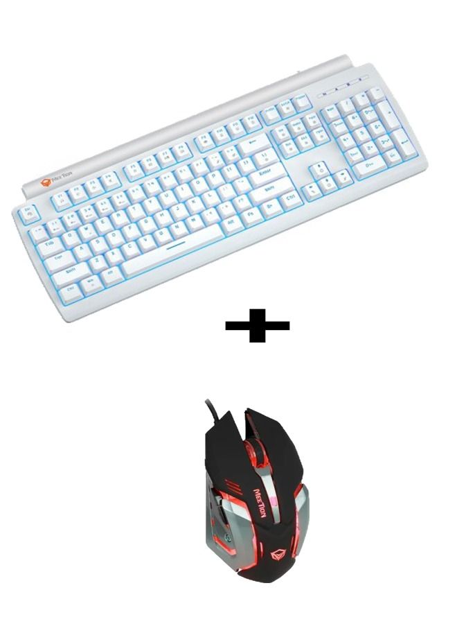 MEETION Red Switch RGB Mechanical Gaming Keyboard MK600 AND Entry level PC Backlit Gamer Mouse M915 (MK600MX + M915)