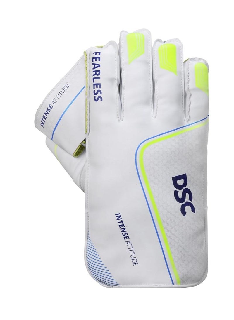 Intense Attitude Leather Cricket Wicket Keeping Gloves | Superior Grip and Protection | Comfortable and Durable | High-Performance Keeping Gloves