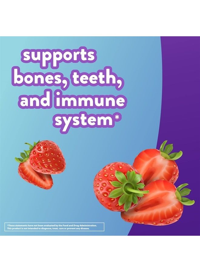 vitafusion Extra Strength Vitamin D3 Gummy, Strawberry Flavored Bone and Immune System Support (1) 120 Count