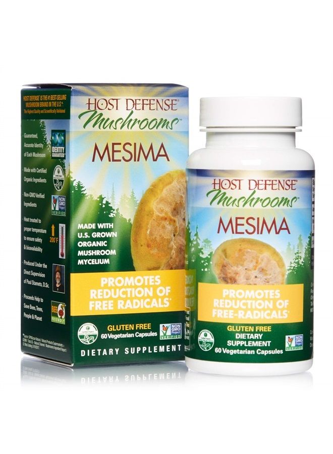 , Mesima Capsules, Helps Reduce Free Radicals, Mushroom Supplement, 60 Capsules, Unflavored