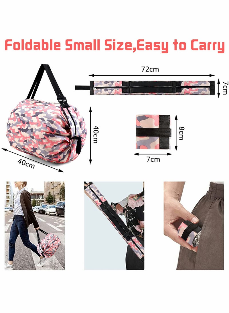 Grocery Shopping Bags, Reusable Tote Bag Foldable Grocery Bags Heavy Duty Shopping Tote, Shopping Bag Large with Zip for Grocery Shopping Picnic Camping Gym