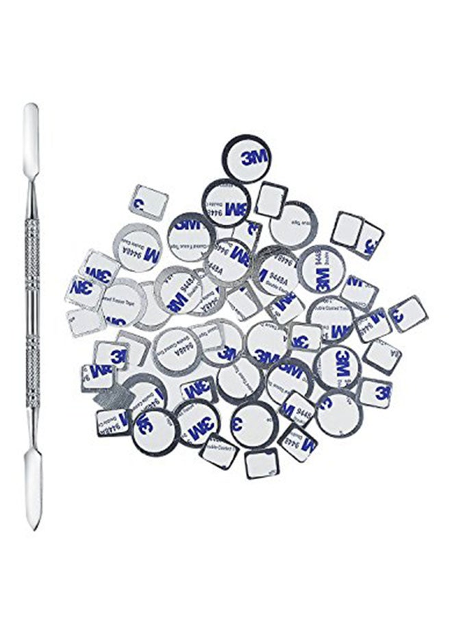 56-Piece Metal Stickers For Magnetic Palette Multicolour