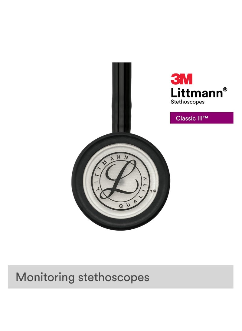 3M Littmann 5620 Classic III Monitoring Stethoscope, 27 inch Size, Black