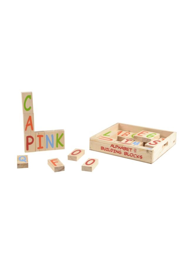 Wooden Alphabet Building Blocks L-71