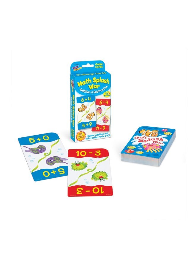 Math Splash War Addition And Subtraction Card Game T-24022