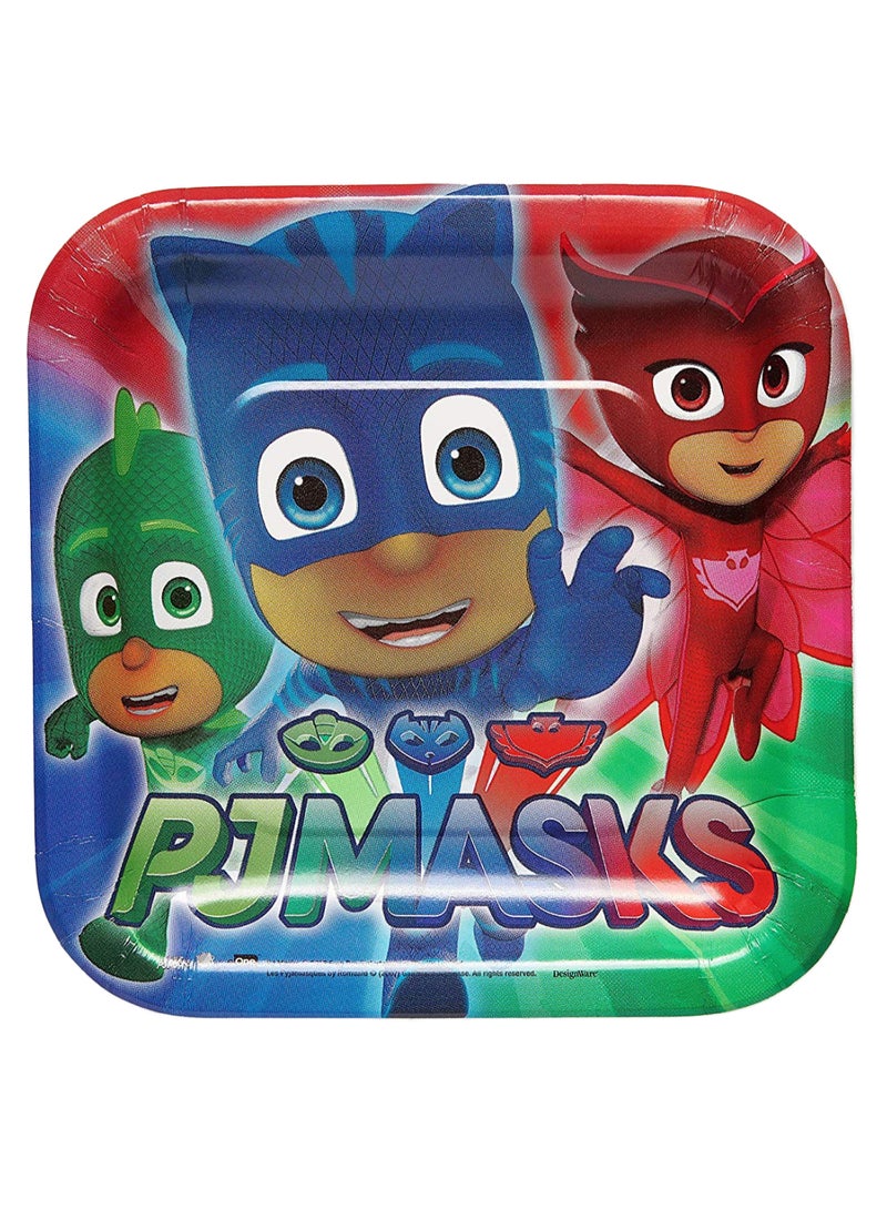 8-Piece PJ Masks Dessert Plate Set 8 x 7inch