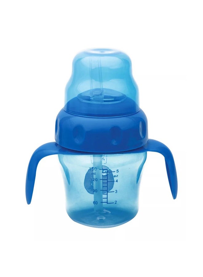 Mee Mee 150ml 2 in 1 Spout and Straw Sipper Cup (Blue)