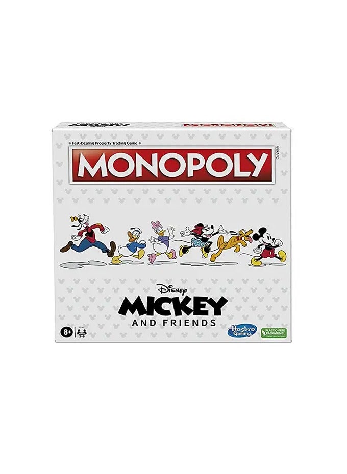 Monopoly: Disney Mickey and Friends Edition Board Game – Exclusive Tokens & Disney Pins | Fun Family Game for Disney Fans | Ages 8+ | Collectible Disney Monopoly for Kids & Adults