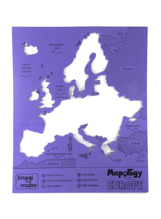 34-Piece Mapology Europe Jigsaw Puzzle