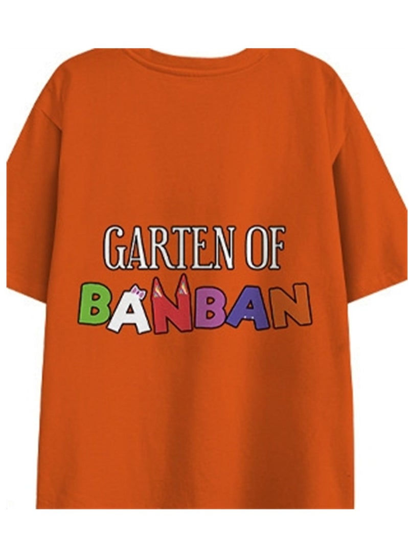 Cartoon class's garden 3D digital printing personalized breathable T-shirt shorts set