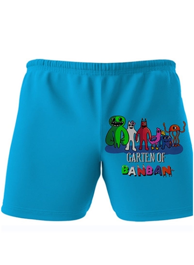 Cartoon class's garden 3D digital printing personalized breathable T-shirt shorts set