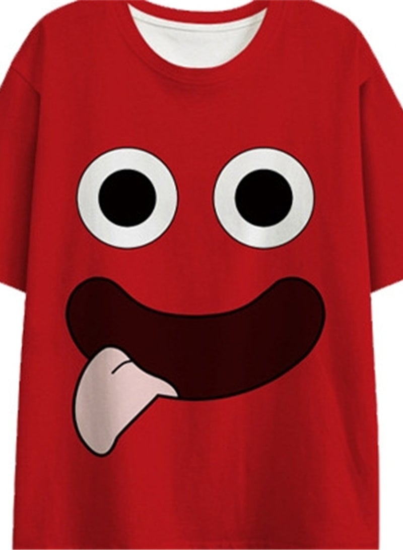 Cartoon class's garden 3D digital printing personalized breathable T-shirt shorts set