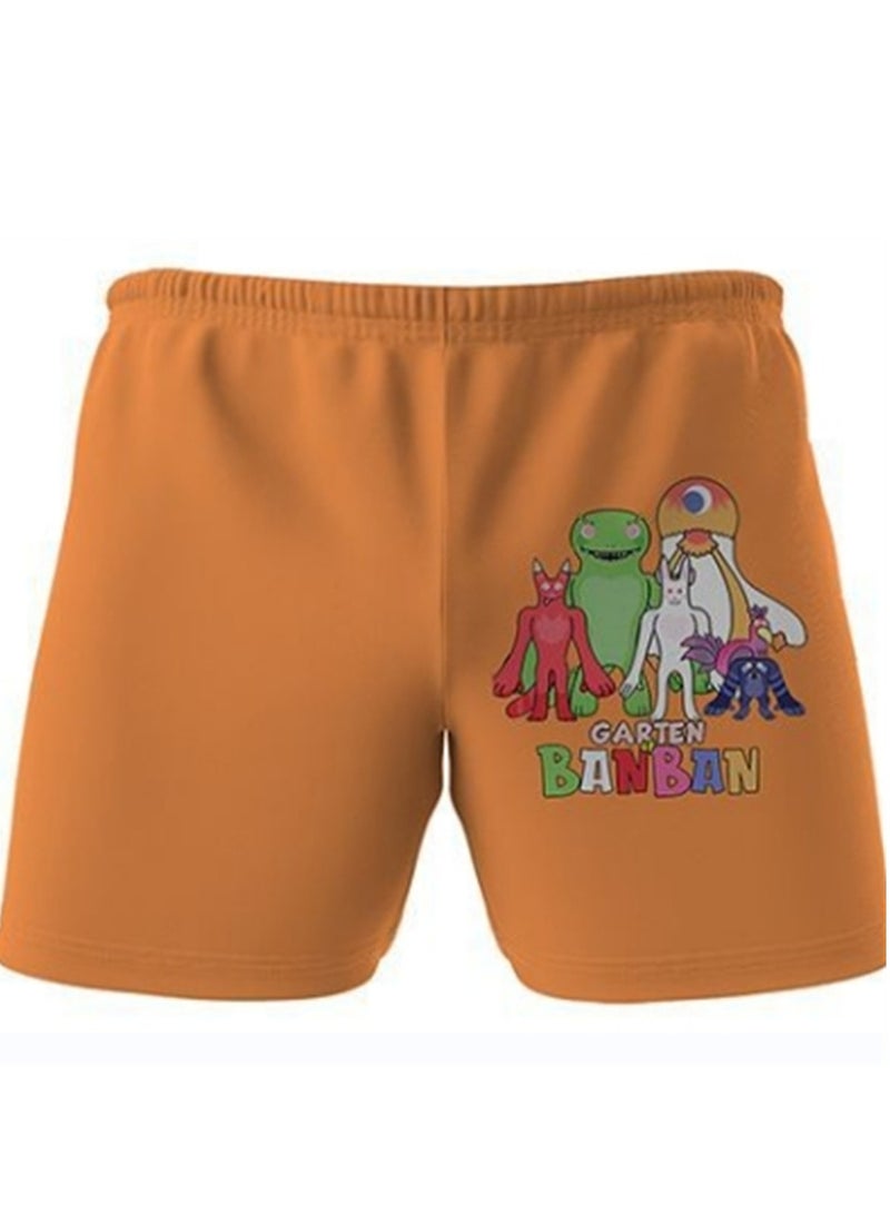 Cartoon class's garden 3D digital printing personalized breathable T-shirt shorts set