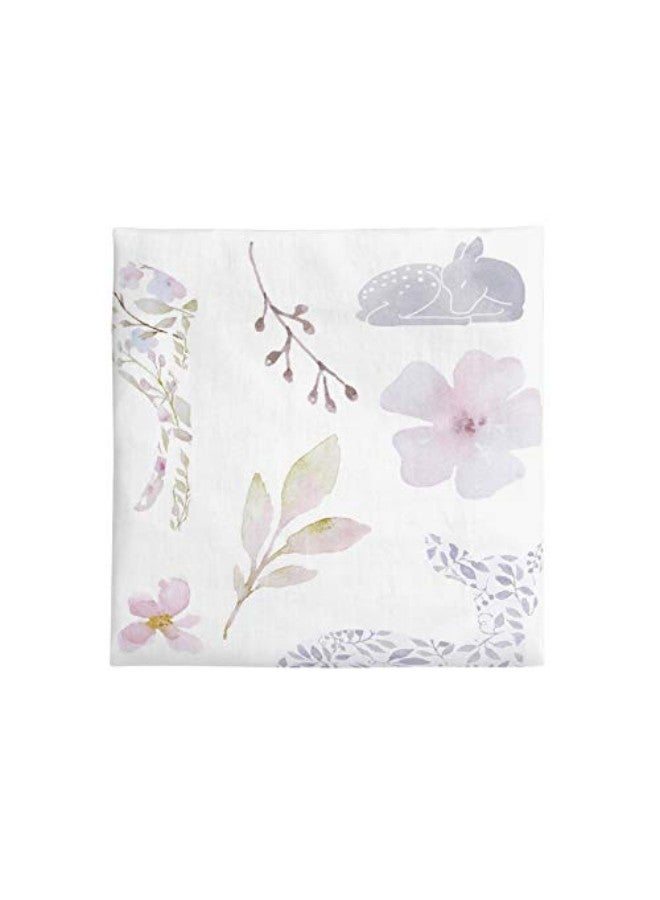 Floral Deer Nursery Mini Crib Fitted Sheet