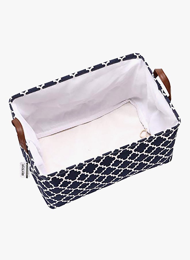Moroccan Lattice Pattern Canvas Fabric Storage Basket