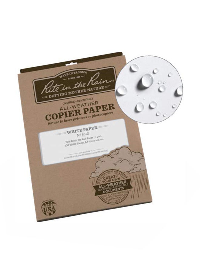 200-Sheet A4 Laser Printer Paper White