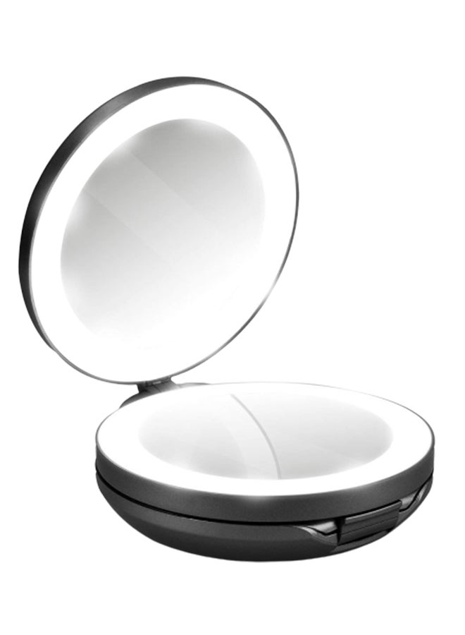 Double Sided Led Lighted Makeup Mirror Black