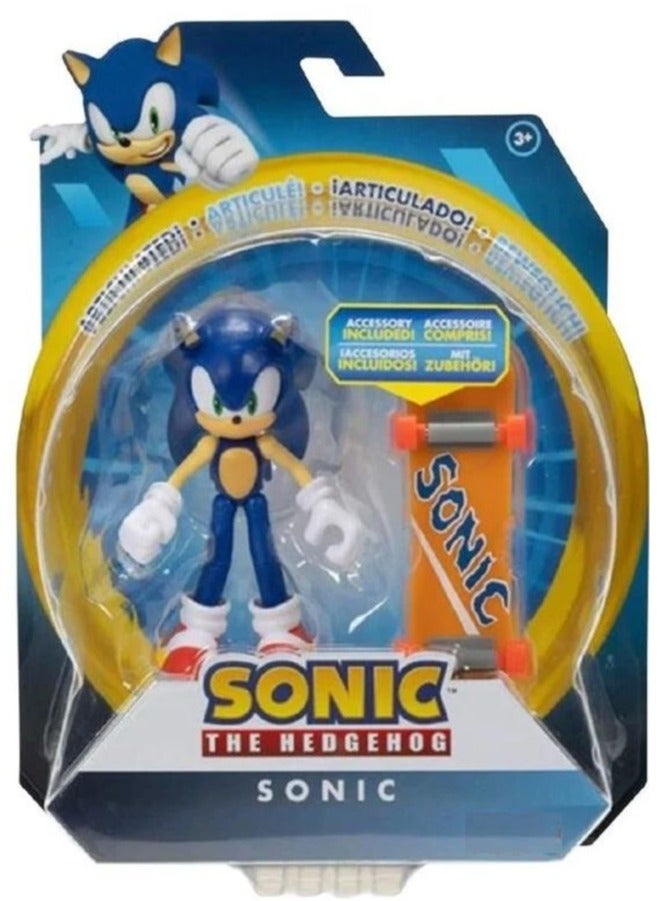 Sonic The Hedgedog - Action Figure w/ Accessories - 4 Inch, Assorted/ Character May Vary, 1 Piece Only