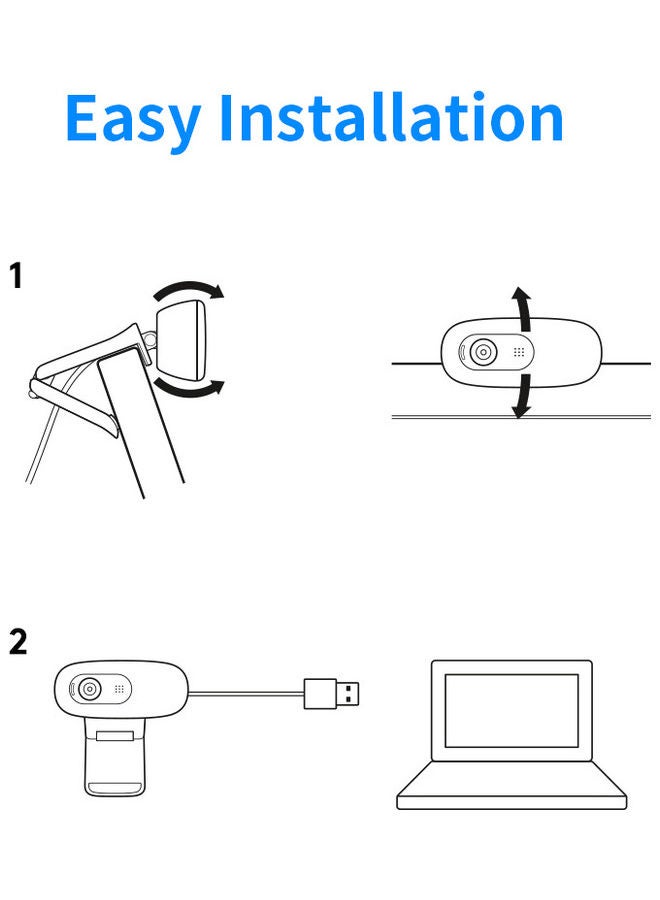 C270i 720p 30fps 5MP WebCam Black
