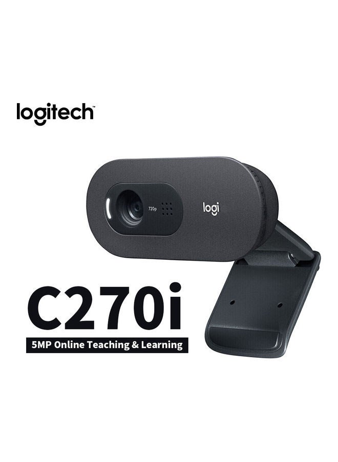 C270i 720p 30fps 5MP WebCam Black