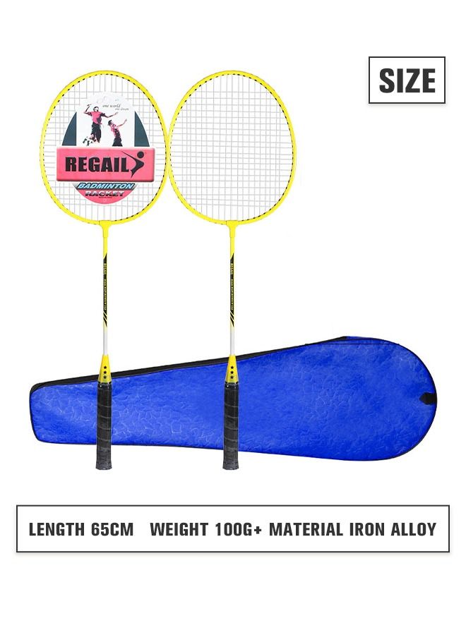 Badminton Racket 2-Player Set, Upgrade Lightweight Adult Badminton Racket with 3 Shuttlecocks and 1 Carrying Bag, Badminton Backyard Games for Outdoor, Garden, Beach, Family Fun Game