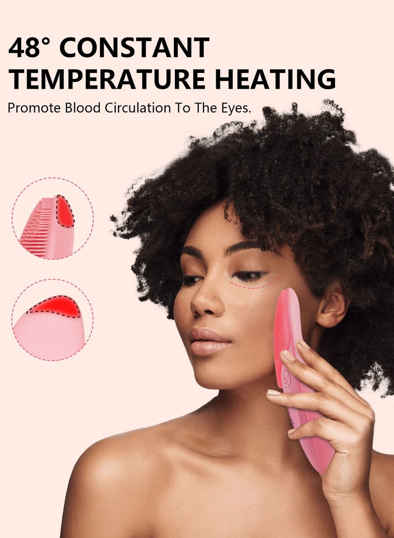 Facial Cleansing Brush, Portable Rechargeable Waterproof Electric Silicone Sonic Face Cleaner Brush for Deep Cleaning Exfoliating
