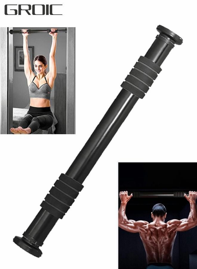 Pull Up Bar for Doorway, Heavy Duty Chin Up Bar with Comfort Foam Grips, Door Pull Up Bar Wall Mounted Adjustable Length Suitable for Home Gym Fitness Body Workout Bar