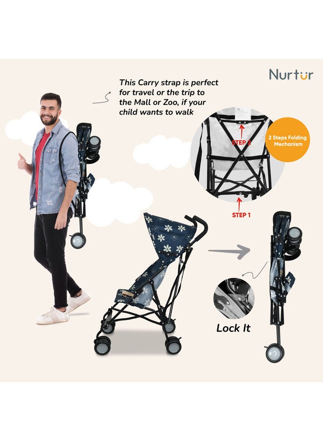 Rex Buggy Stroller Multicolor Lightweight Stroller With Compact Fold Canopy Shoulder Strap 6 To 36 Months