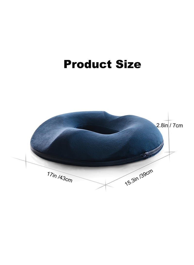 Memory Foam Seat Cushion, Donut Pillow Hemorrhoid Seat Cushion, Ergonomic Innovations Donut Cushion for Tailbone Hemorrhoid Orthopedic Comfort Cushion Tailbone for Office, Wheelchair, Home