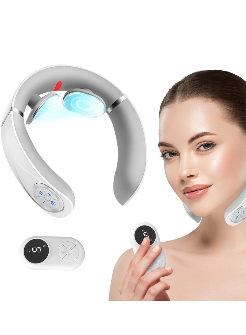 Smart Neck Massager Intelligent Electric Neck Massager with Heat for Pain Relief Deep Tissue Portable Cordless Neck Shoulder Massager