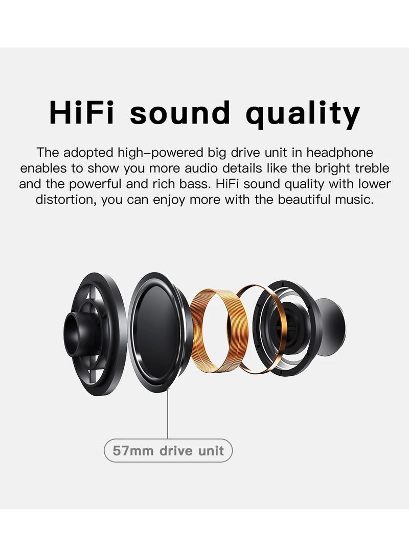 Wireless Bluetooth Headphones Hifi Step Counting Anc Office Headset Bluetooth-compatible 5.0 Wireless Headset