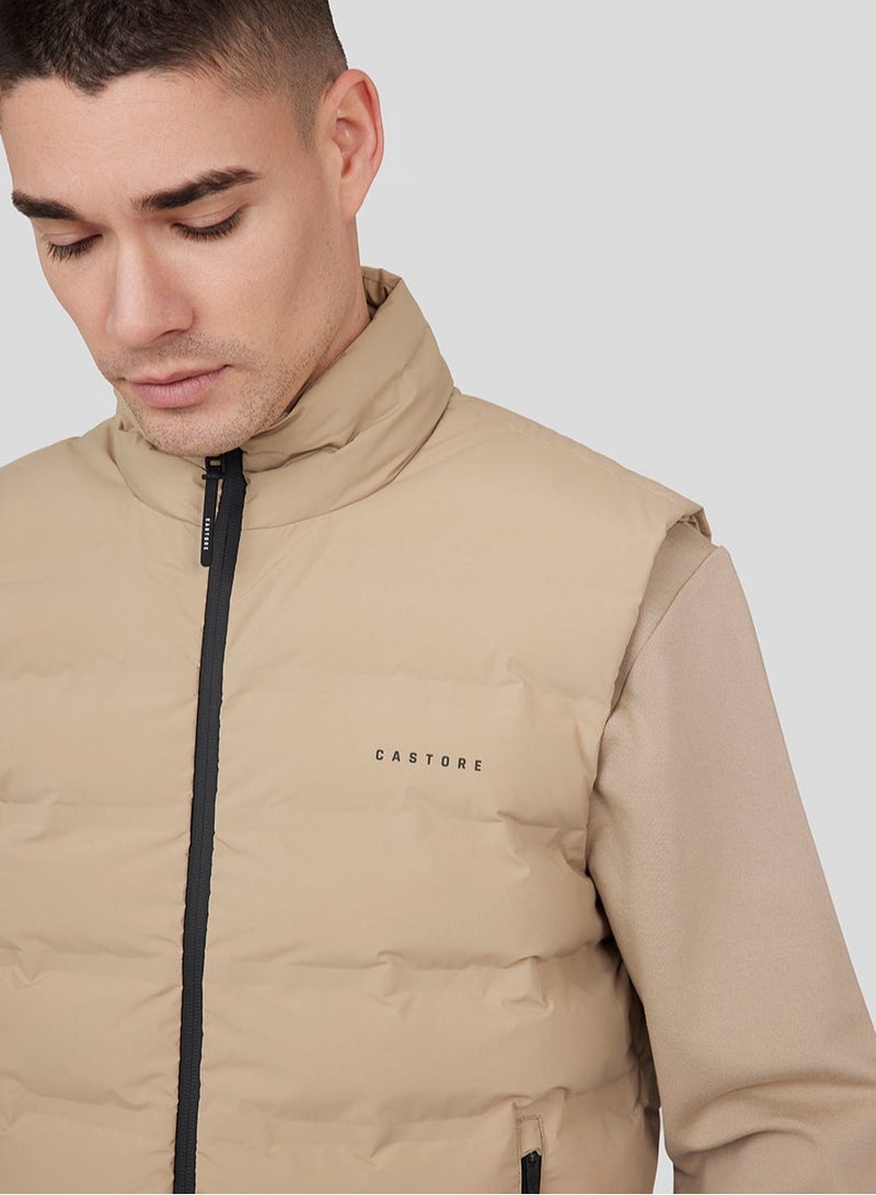 Metropolis Padded Gilet -Biscuit