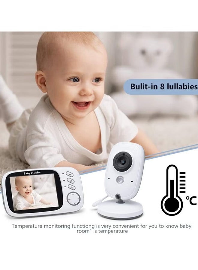 3.2 inch Wireless Baby Monitor Camera Digital Video Nigh Vision Temperature Monitor With Songs