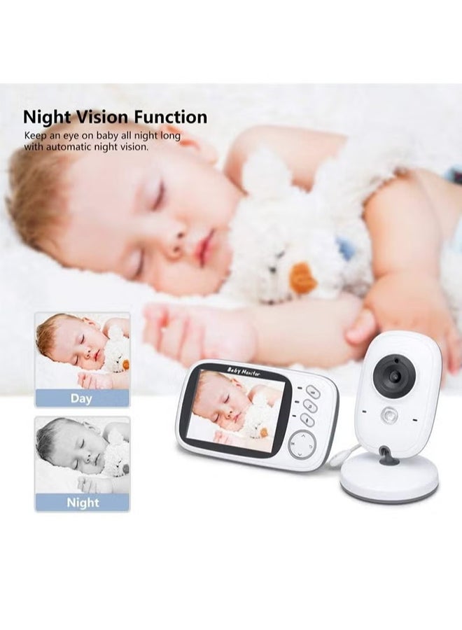 3.2 inch Wireless Baby Monitor Camera Digital Video Nigh Vision Temperature Monitor With Songs