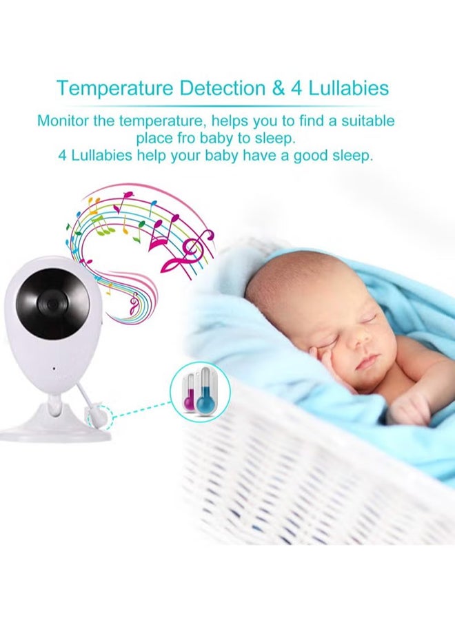 Baby Audio Monitor with Audio Two Way Talk Voice Activated Lullabies 2.4