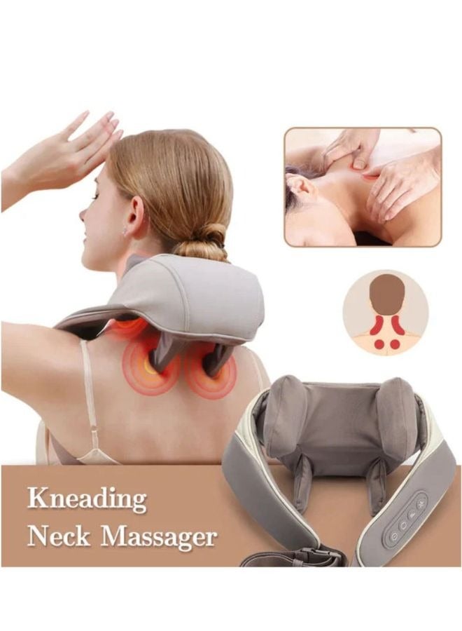 Mini Kneading Neck Massager Shoulder And Neck Hot Compress Massager Trapezius Massage Free Hands