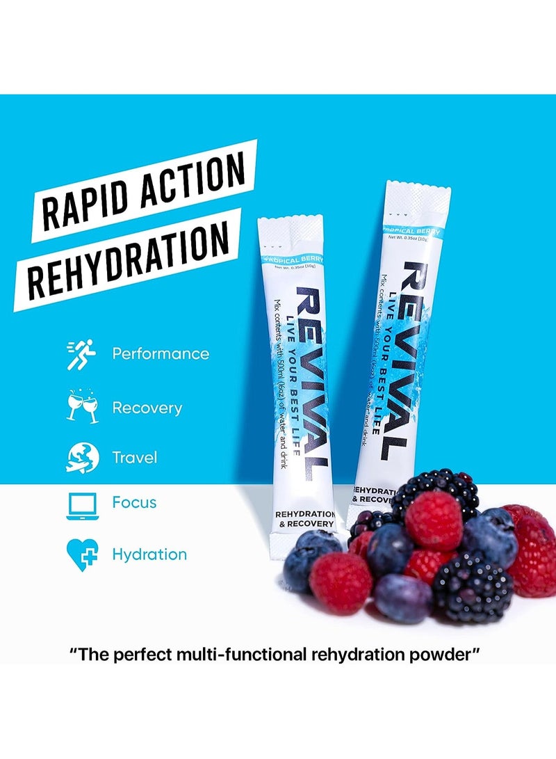 Revival Rapid Rehydration Electrolytes Powder Assorted Flavor 12 Sachet