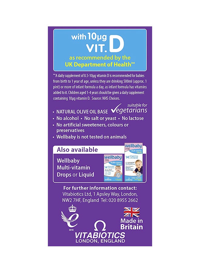 Wellbaby Vitamin D Drops 30ml