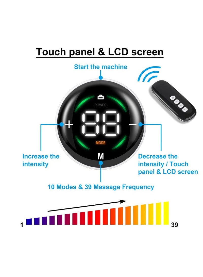 Tens EMS Electronic Sports Muscle Stimulator, Portable Muscle Toning Machine, Dual Channel Electronic Pulse Massager Muscle Massager with10 Modes 39 Level for Abs, Back, Legs, Arms