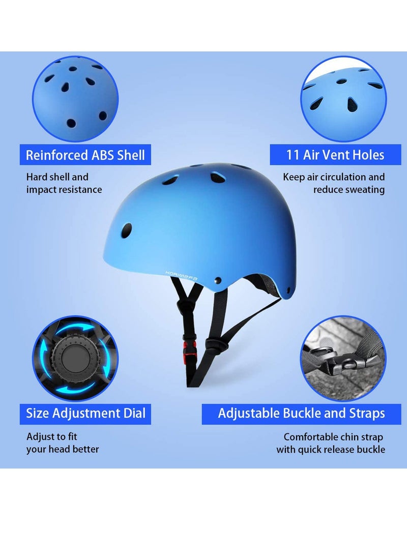 Kids Helmet Age 3 Toddlers Bike Helmet CE Certified Kids Skateboard Helmet for 3-13 Years Boys Girls Adjustable Helmet for BMX Cycling Bicycle Roller Scooter Skateboard Inline Skating(BLUE)