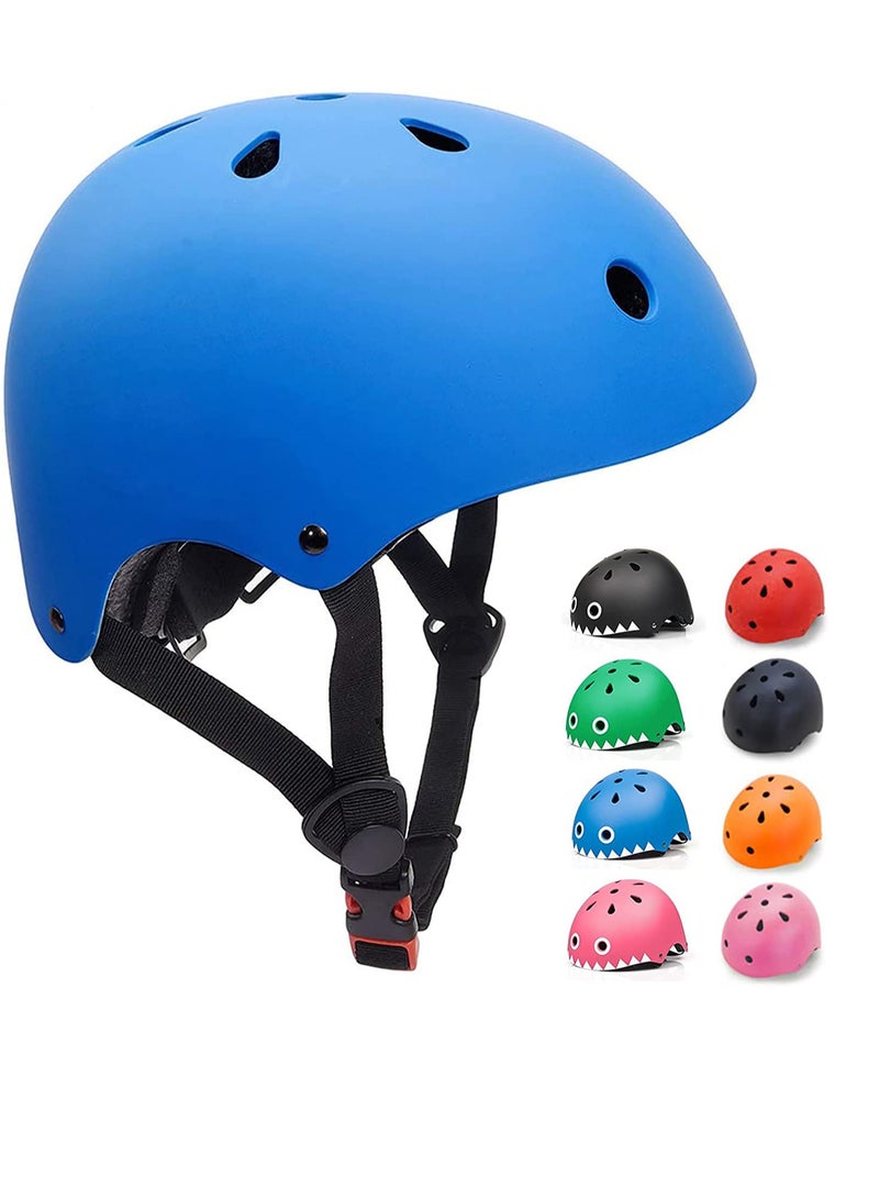 Kids Helmet Age 3 Toddlers Bike Helmet CE Certified Kids Skateboard Helmet for 3-13 Years Boys Girls Adjustable Helmet for BMX Cycling Bicycle Roller Scooter Skateboard Inline SkatingBLUE