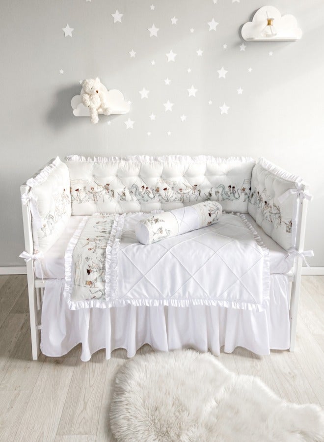 Newborn Bedding Set Magic Parade White - Soft, Stylish, and Safe for Infants | Hypoallergenic, Breathable, Premium Quality