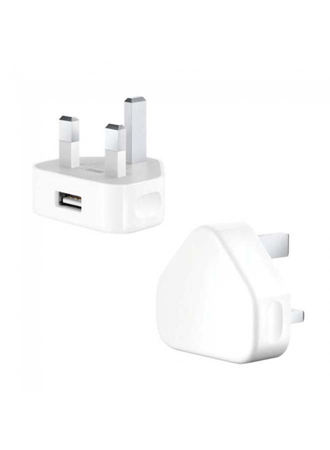 2 in 1 Pack of Apple 5W USB Power Adapter and Lightning USB Cable 1m white